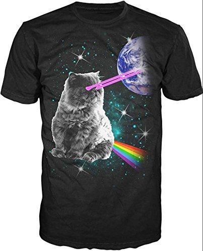 T-Shirt Laser Eyes Space Cat